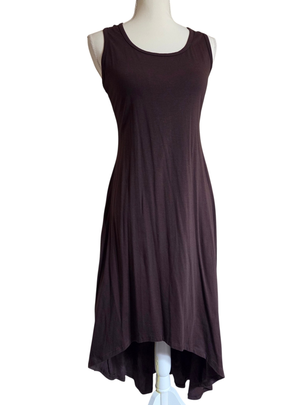 High-Low Brown Tank Dress
